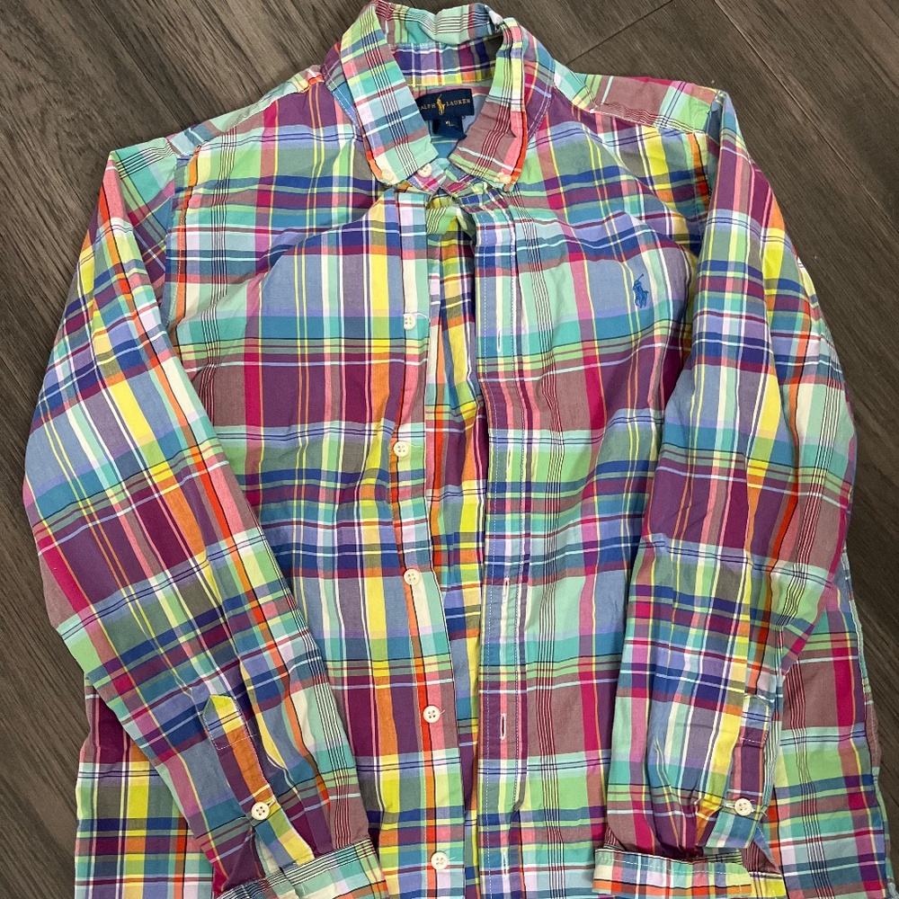 Ralph Lauren Multicolored Plaid Dress Shirt